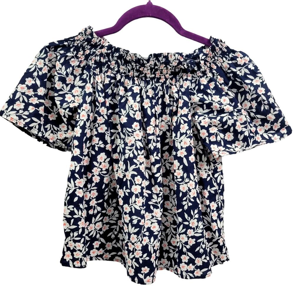 Thereabouts Girl's‎ Off the Shoulder Floral Cottage Core Blouse Size L